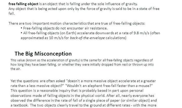 Unit 2e free fall practice problems answers