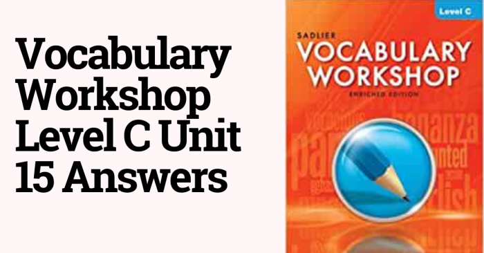 Vocab workshop level c unit 1 answers